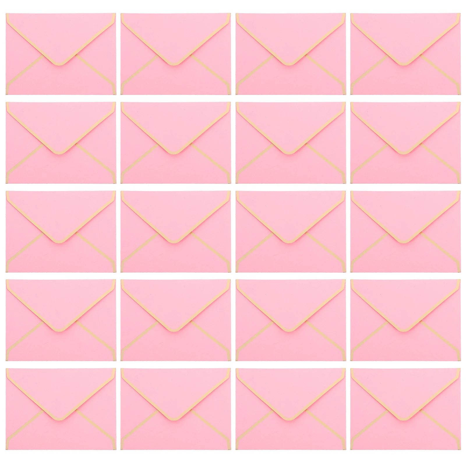 

50Pcs Portable Gold-Edge Paper Envelopes Chic Design for Graduation Ceremony Wedding Card Packing Elegant Style