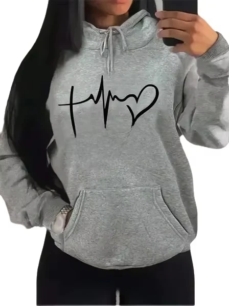 Faith Hope Love Letter Graphic Women Hoody Street Casual Loose Sweatshirt Autumn Fleece Hooded Hip Hop O-Neck Clothing Female