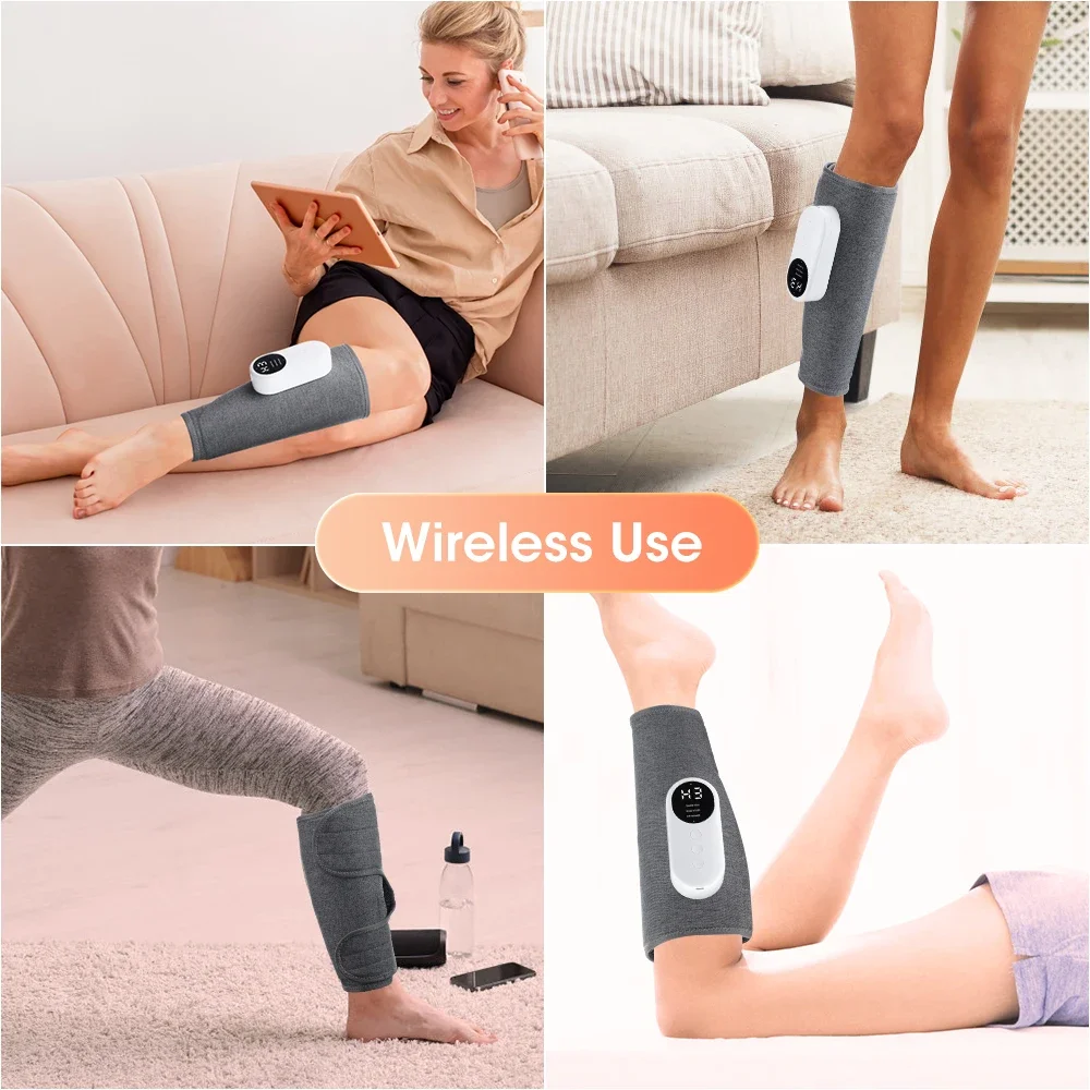 Wireless Calf Massager Air Compression Pressotherapy Legs Blood Circulation Massage Air Pressure Muscle Relaxation Treatment