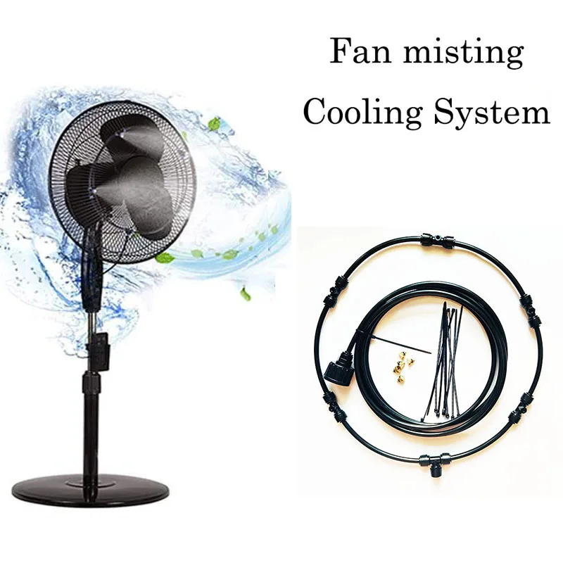 

DIY Mist Fan Ring Kit Garden Water Sprayer Brass Sprinkler Nozzles Outdoor Mist Fog Cooling System Patio Nebulizer