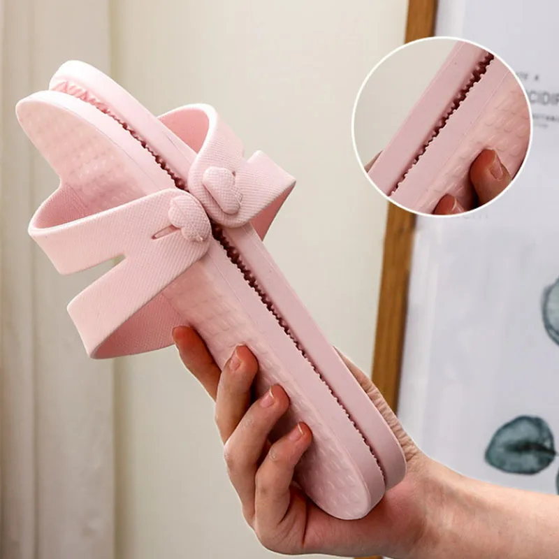 EVA Soft Foldable Slippers for Women Portable Travel Indoor Bathroom Massage Sandals Unisex Quick Dry Non Slip Flat Home Slides - view 2
