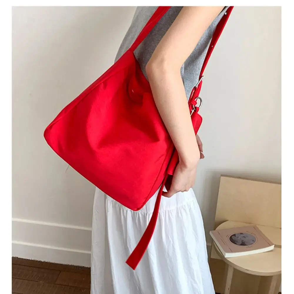 

Women's Solid Large Capacity Square Tote Bag Summer Versatile Casual Crossbody Underarm Bag for Everyday Use Students Bookbags