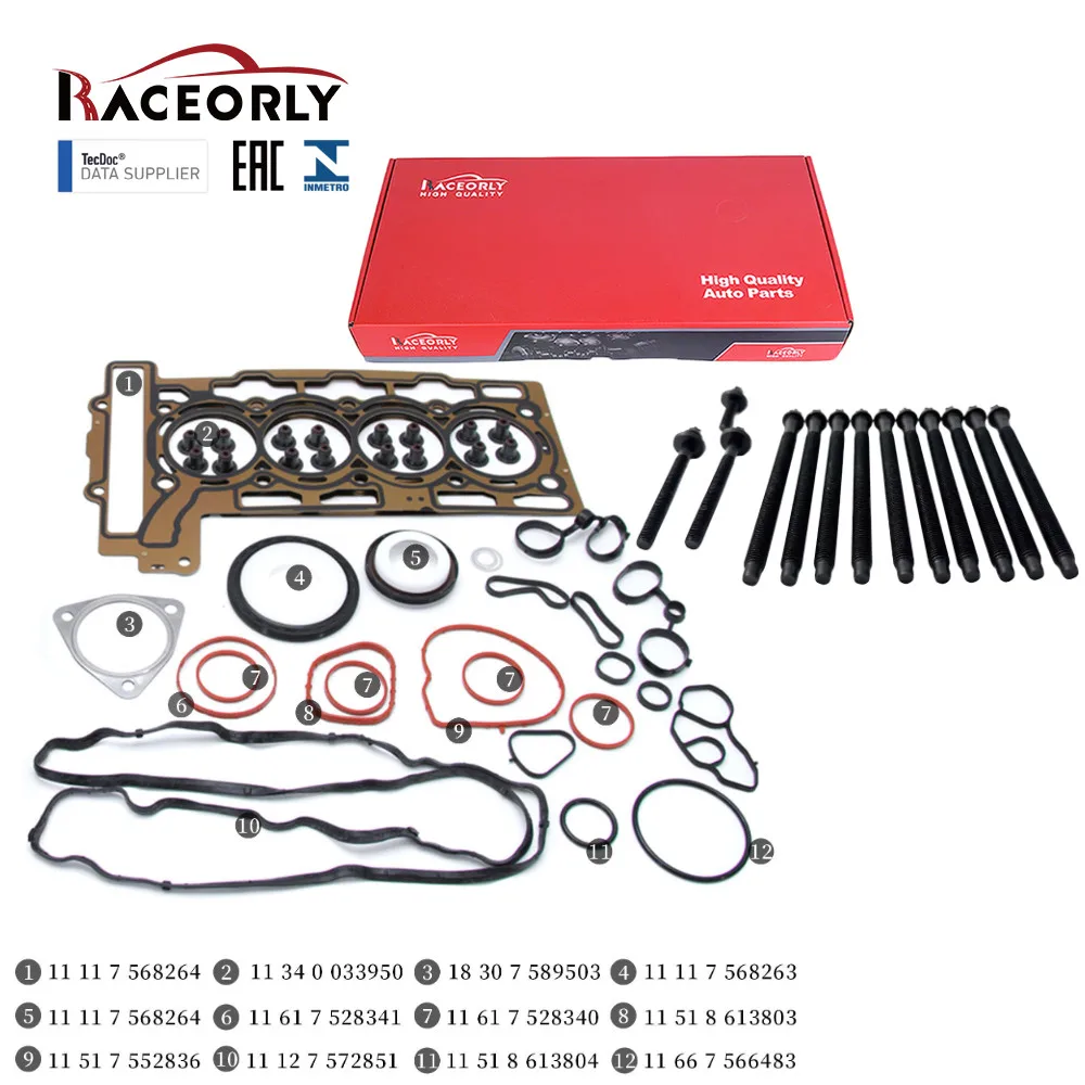 RACEORLY N14 1.6T Engine Gasket Bolt Set For Mini Cooper S JCW R55 R56 R57