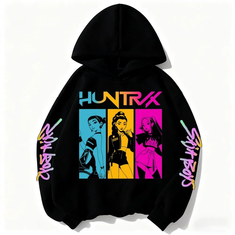 2025 أخبار Kpop شيطان هنتر هوديي معطف ملابس الأطفال طفل فتاة صبي البلوز هودي الطفل رداء علوي غير رسمي