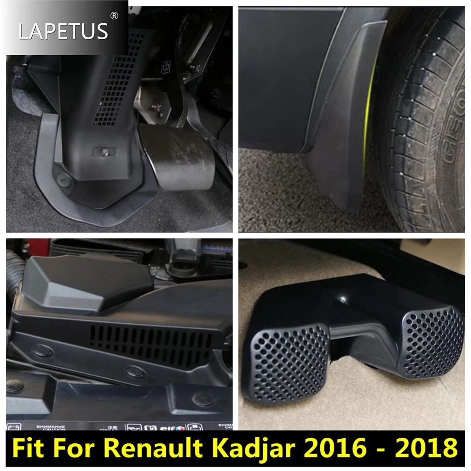 

For Renault Kadjar 2016 - 2018 Engine Air Inlet / Mud Flaps Fender/ Steering Wheel Shaft / Seat Floor Air Dust Cover Accessories