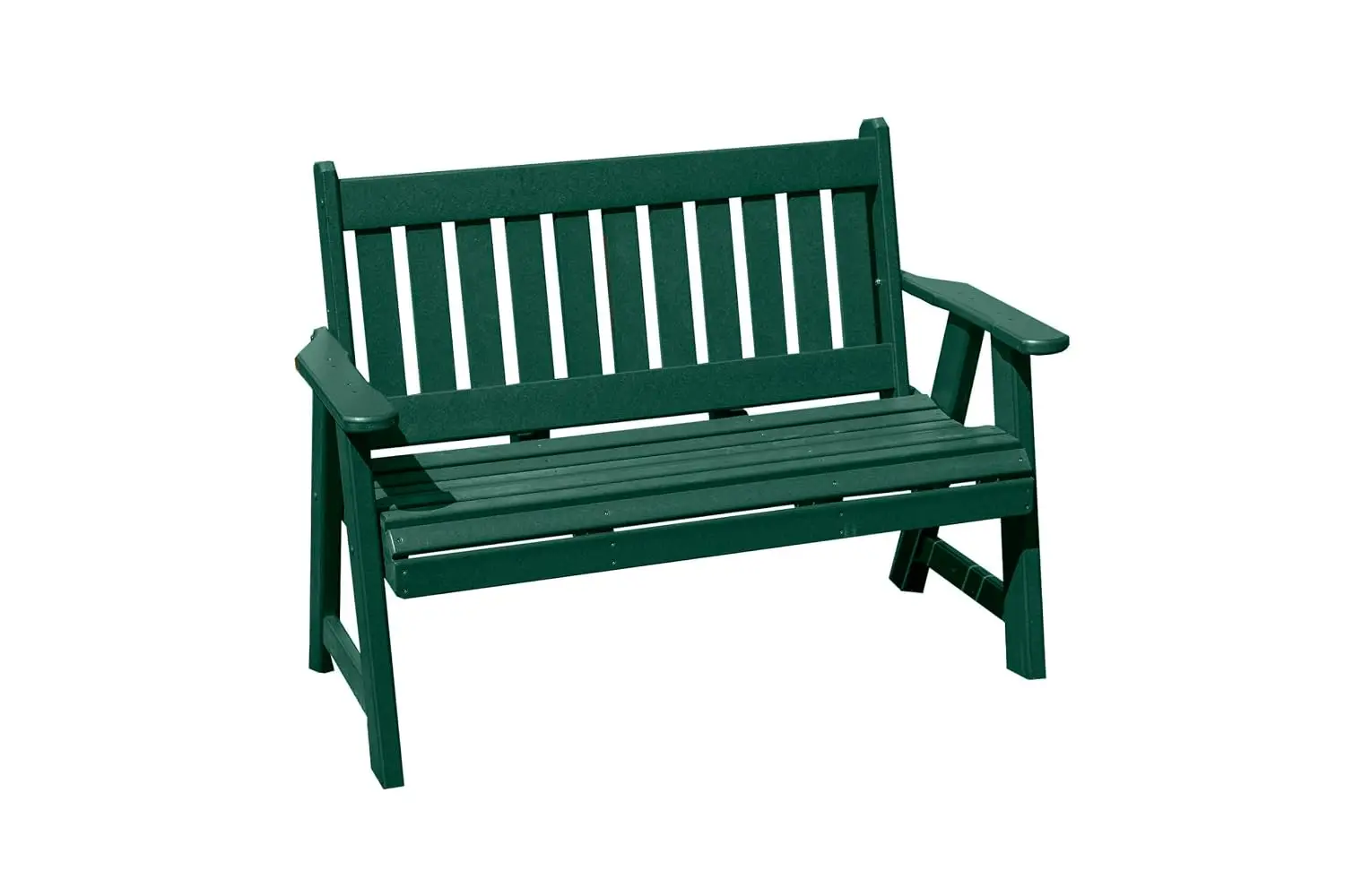 4 FT 2-Person HDPE Plastic Lumber Bench 800 lbs Capacity Weatherproof Outdoor Patio Furniture, Customized