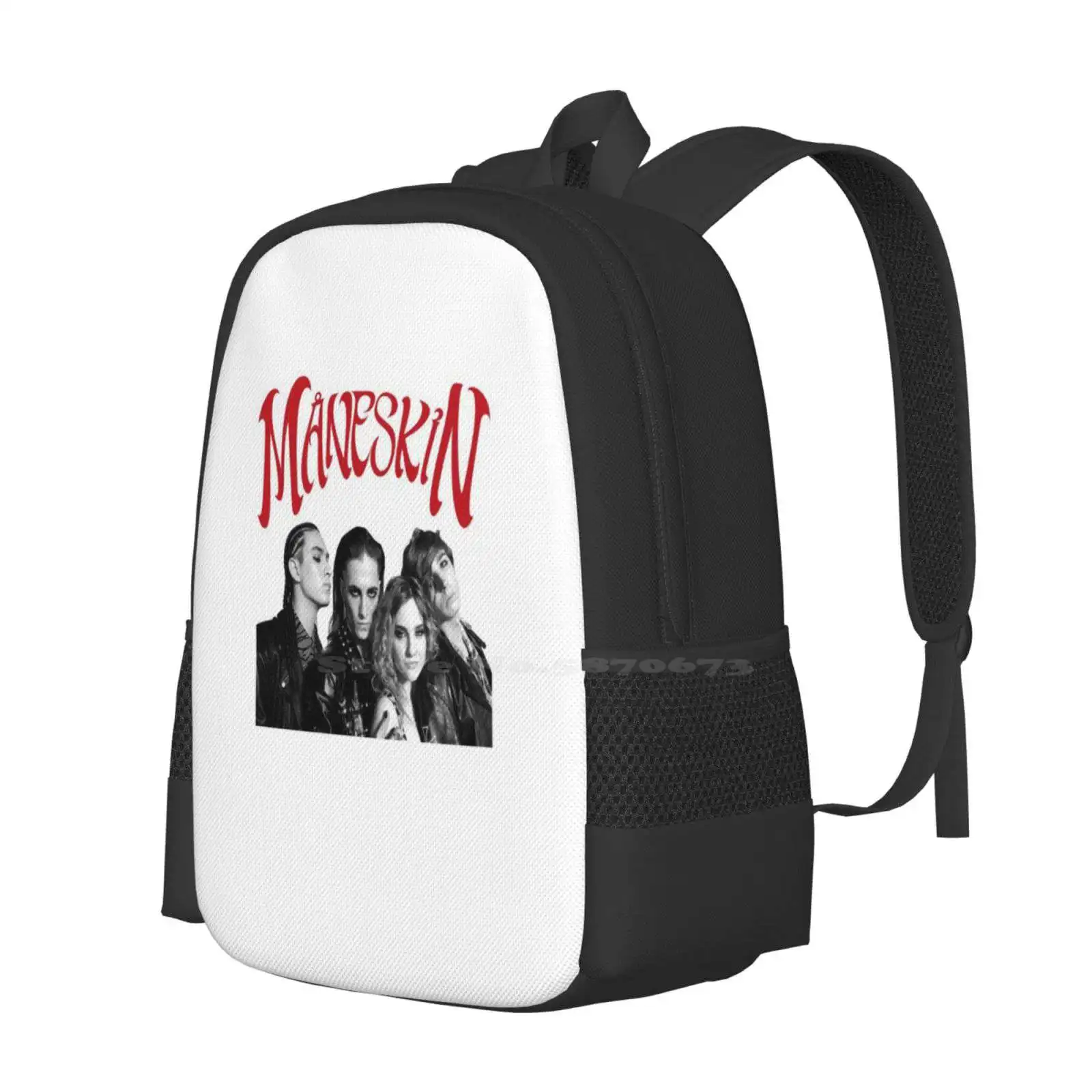 M?Neskin Rock Band Maneskin Pattern Design Bag Student'S Backpack Maneskin Maneskin 2021 2021 Maneskin Zitti E Buoni Esc 2021