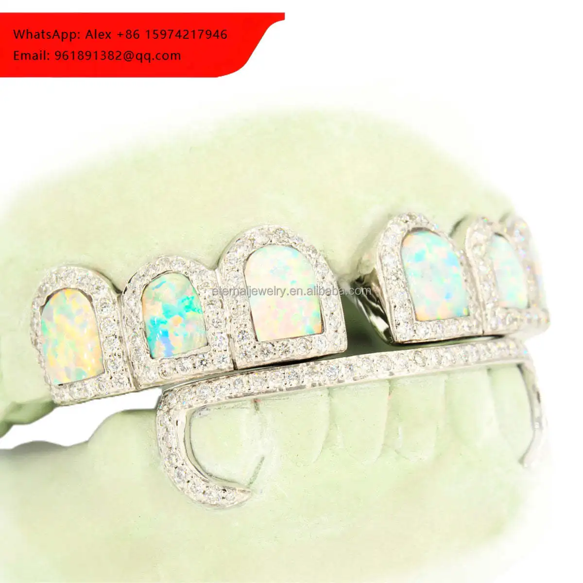 

Тестер для проверки бриллиантов и муассанитов: ювелирные изделия для зубов в стиле хип-хоп, инкрустированные VVS бриллиантами и опалами, из серебра 925 пробы, для мужчин и женщин