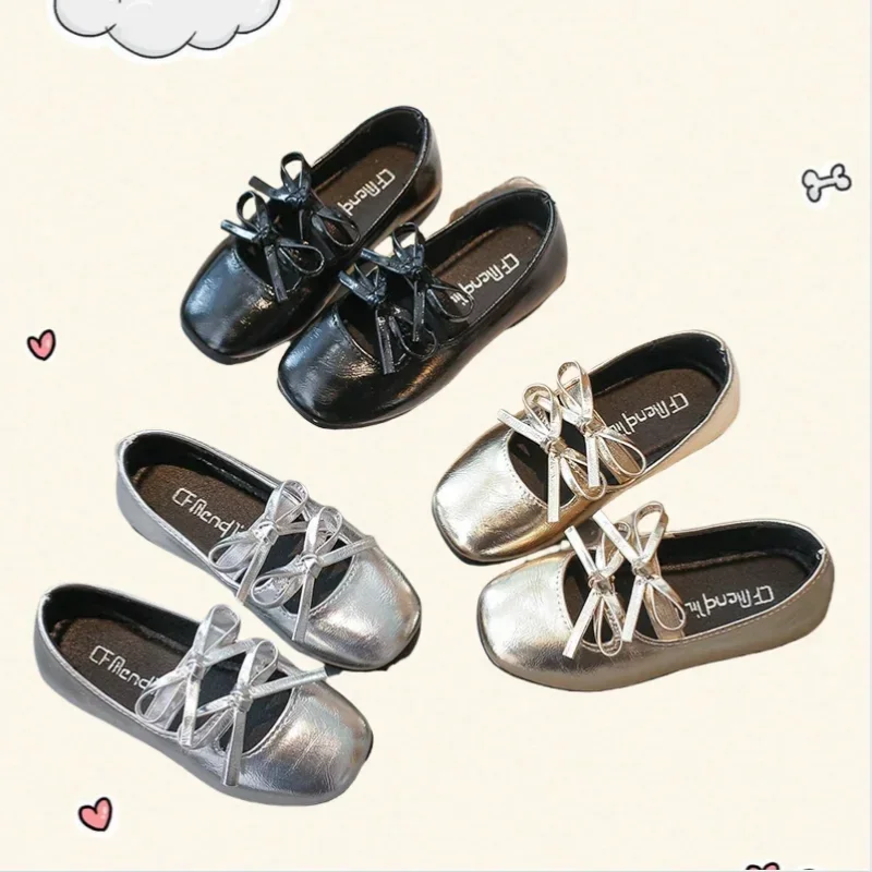 *Fashionable Cute PU Casual Kids Flat Walking Shoes Size23-36 Chaussure Enfant Garçon Spring/Summer Princess Baby Sweet Girls