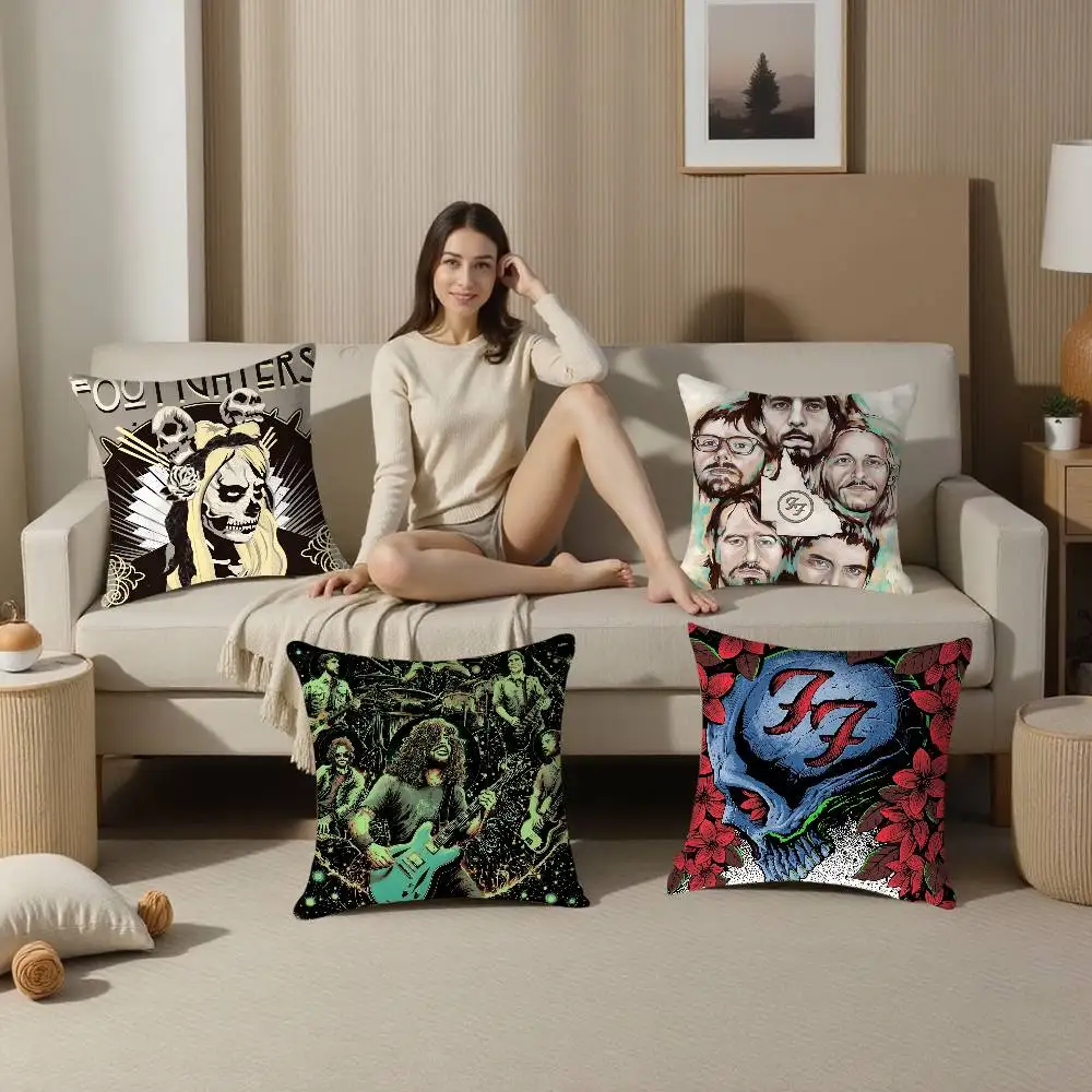 Rock Band-F-Foos Fighters Pillow Case Plush Fabric Soft  Pillowcase Double Sided Print Cushion Cover Household Gifts