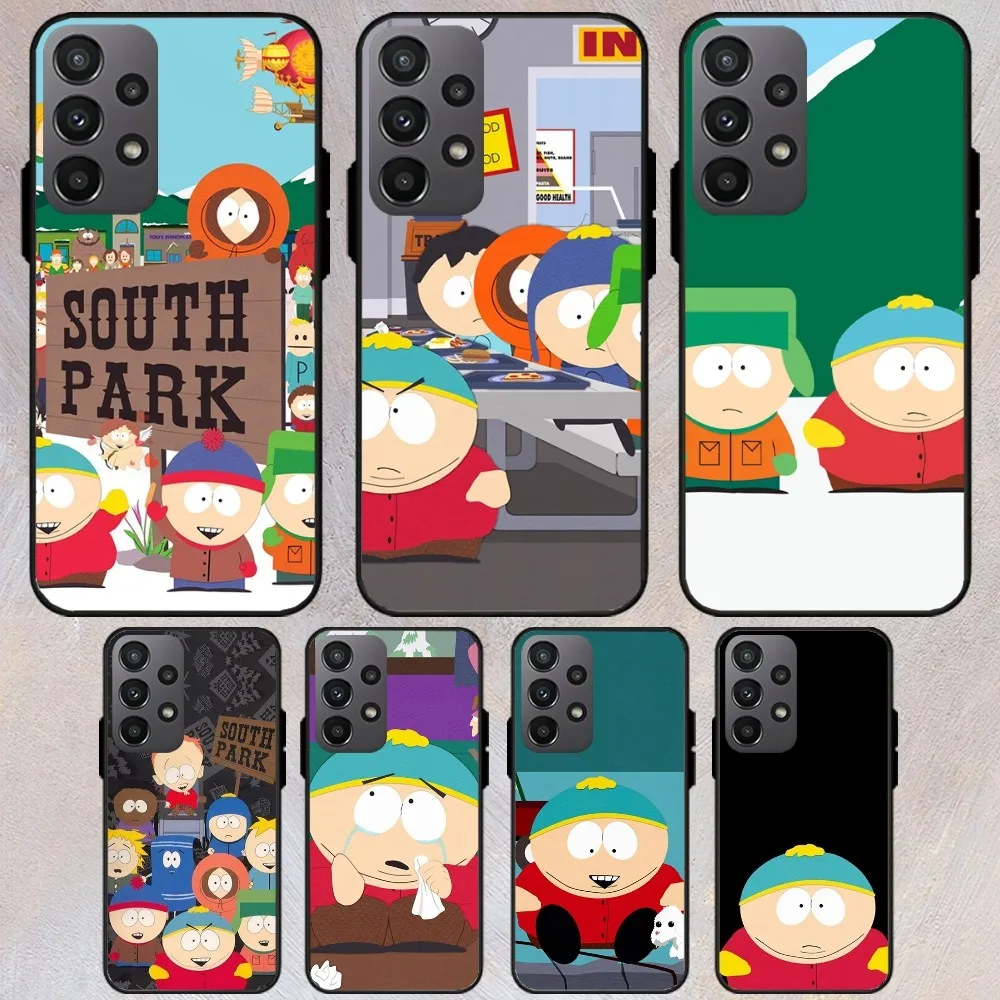 Cartoon S-South P-Park Phone Case For Samsung Galaxy S22 S23 S24 S30 Note 20 10 Plus Lite FE ULTRA Shell