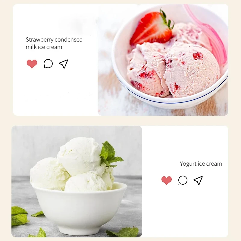 1200ml 완전 자동 아이스크림 기계 가정용 소형 냉동 요구르트 기계 LED 디스플레이 화면