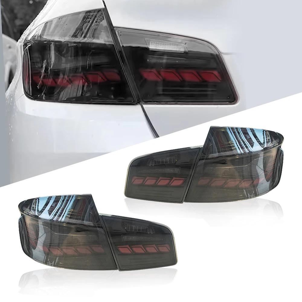 For BMW 5 Series F10 F18 2011-2017 Tail Lamp Assembly Dynamic Flow LED Taillight Upgrade New Condition 12V Voltage