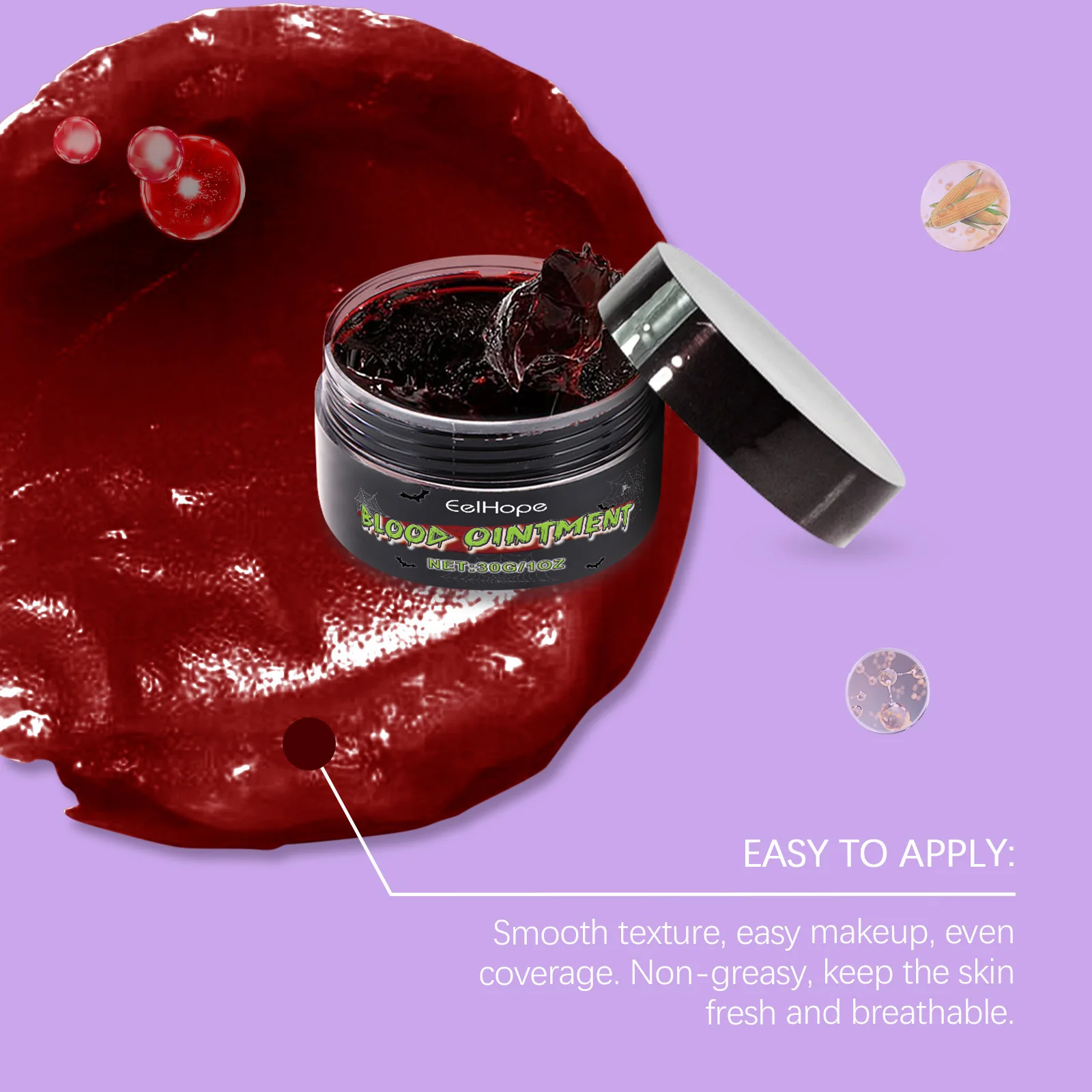 مجموعة مكياج مصاصي الدماء للهالوين من Eelhope، لوحة سوداء مبهرة للاحتفال بعطلات، صندوق تجميل عائلي، مستحضرات تجميل ملونة للجسم العائلي #4