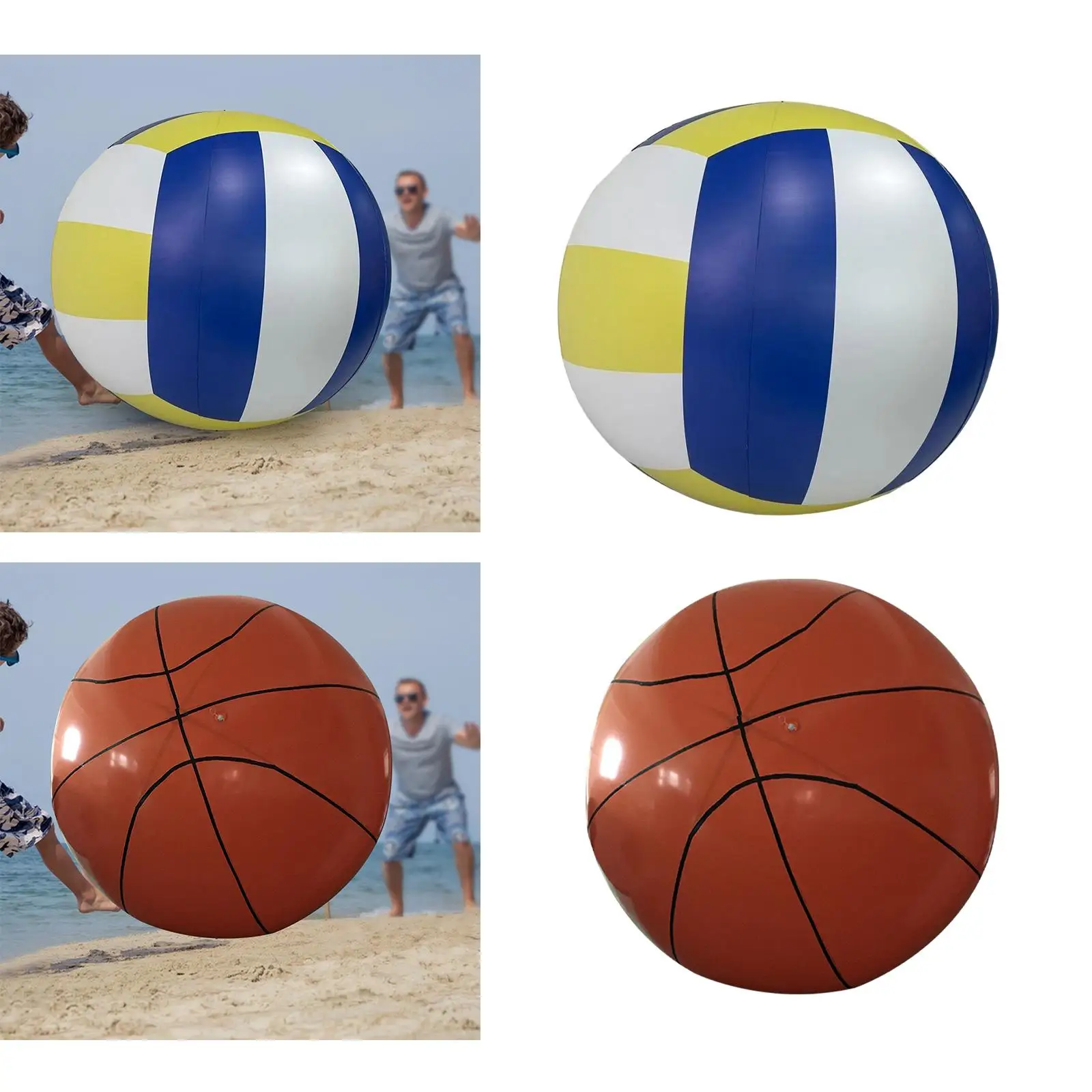 Giant Inflatable Beach Ball Outdoor Activity Water Games Outdoor Favors Party Decoration Large Summer Swimming Pool Sports Ball