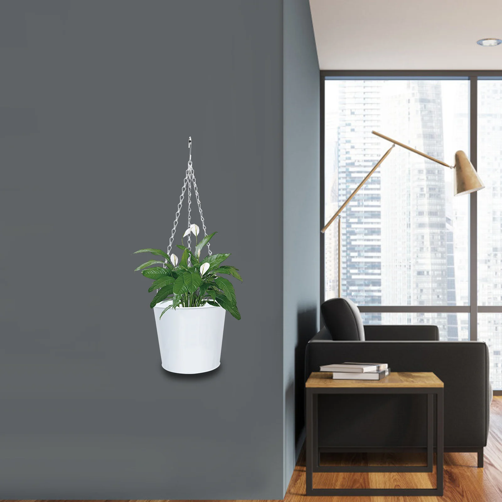 

Iron Hanging Basket Round Wall Flowerpot Decor For Home Indoor Flower Holder Small Iron Bucket Multi-Function Retro