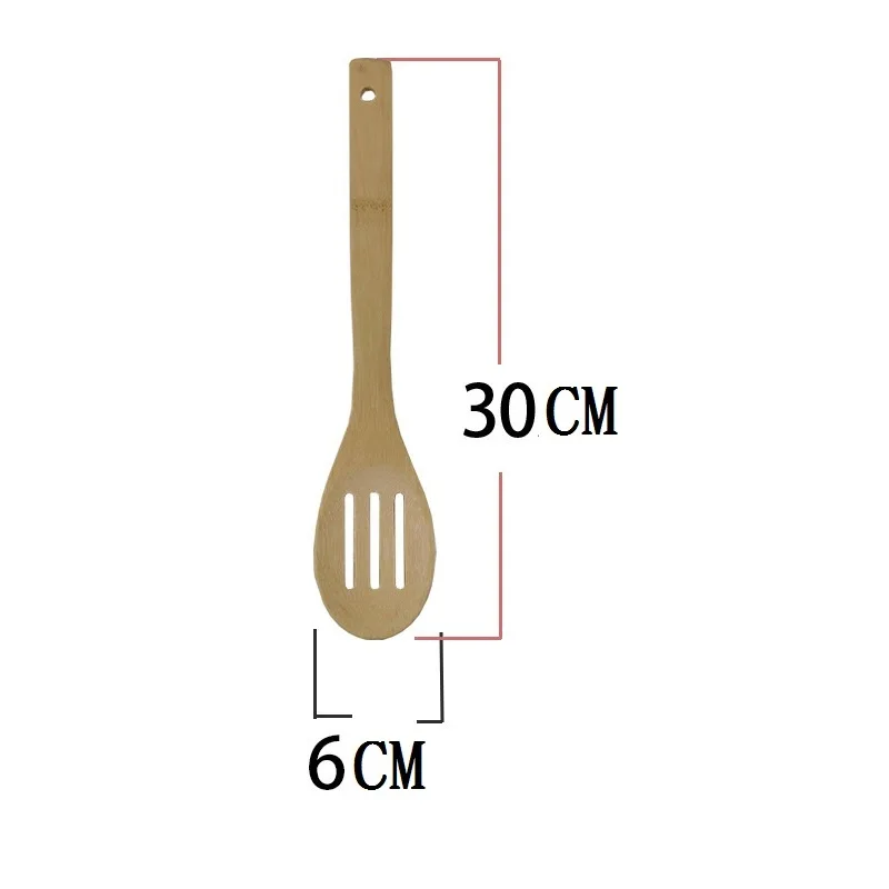 100Pcs/Lot Bamboo Spatula Non-Stick Pan Suit Special Bamboo Shovel Bamboo Spatula Soup Spoon Cooking Long Handle Kitchenware