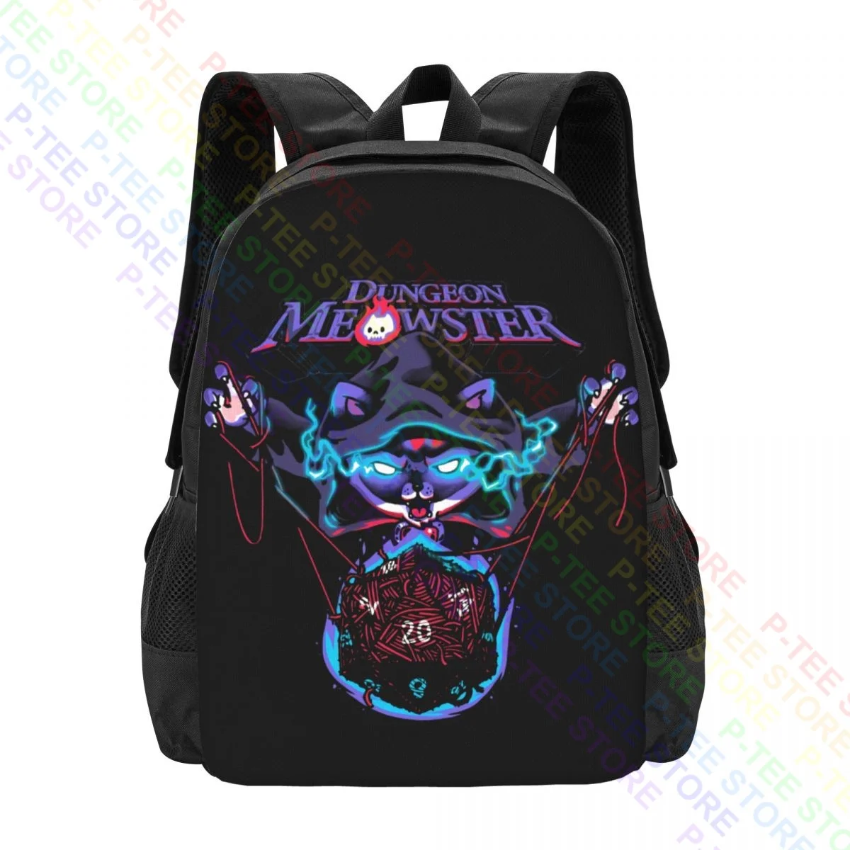 Dungeon Meowster Gamer Cat Tabletop RpgBackpack Large Capacity Print Eco Friendly