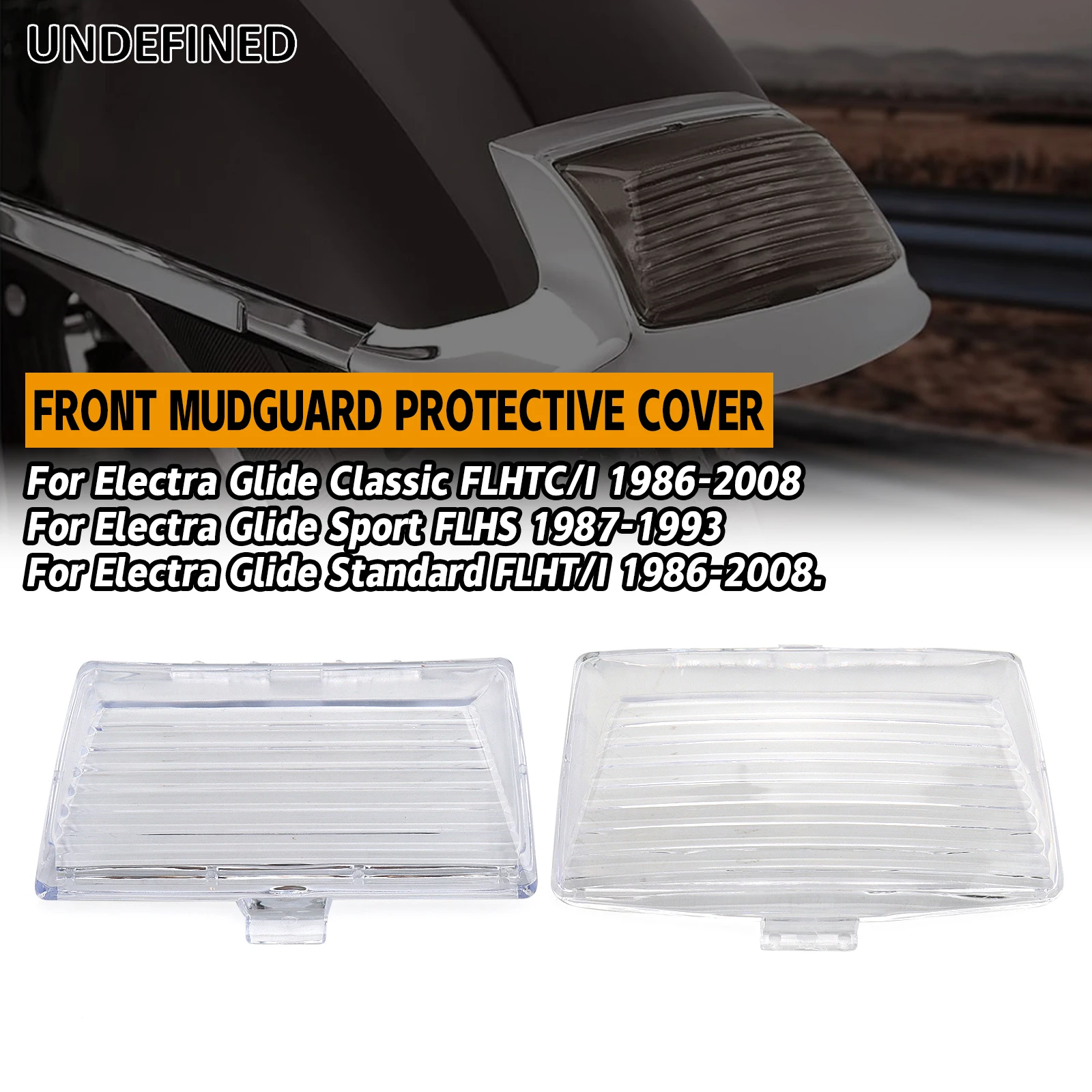 

Motorcycle Front Rear ABS Mud Guard Fender Tips Light Lamp Lens Cover For Harley Glide FLHTCU FLSTC HLHT FLHR FLHRC