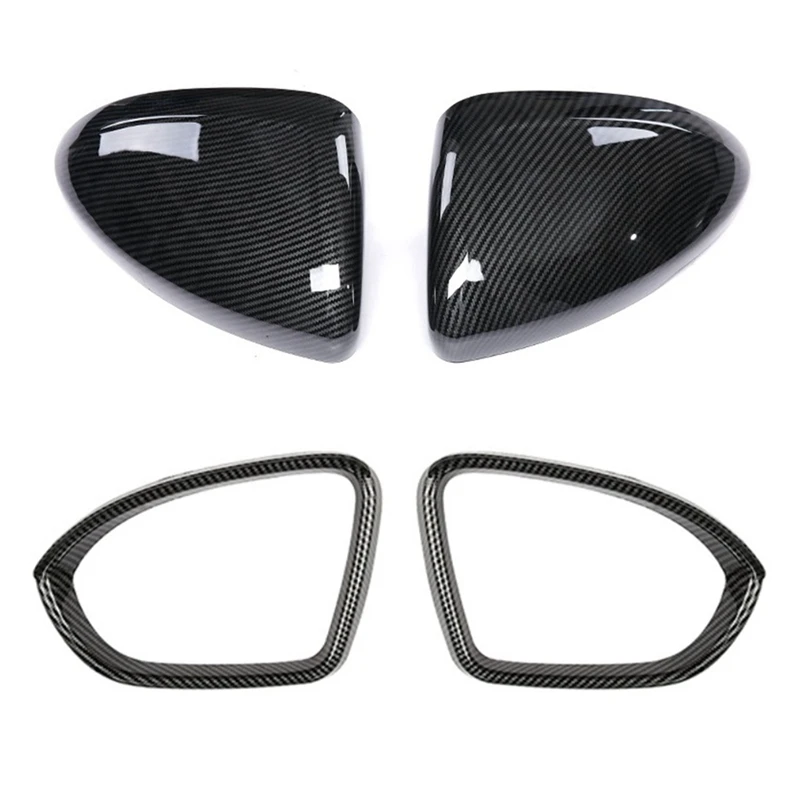 

For Buick Regal 2017-2021 Carbon Fiber Car Side Rearview Mirror Cover Trim Rain Eyebrow Frame Decor Sticker Accessories