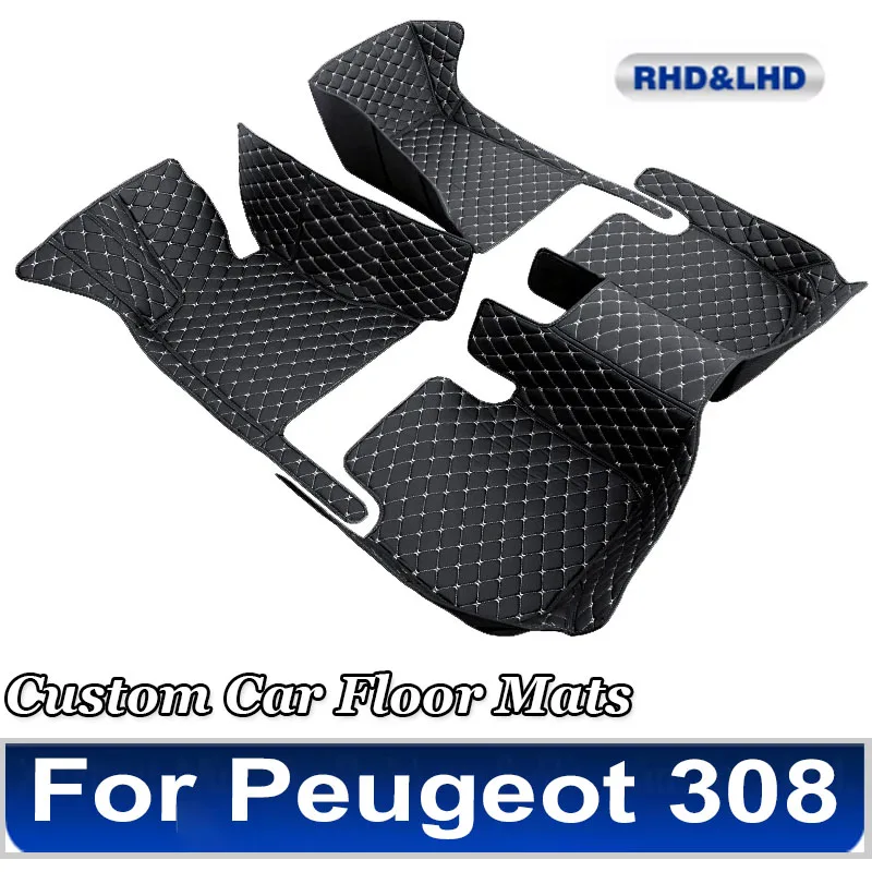 Car Mats Floor For Peugeot 308 CC T7 2008~2013 Waterproof Protection Carpets Leather Mat Cubre Pisos Para Autos Car Accessories