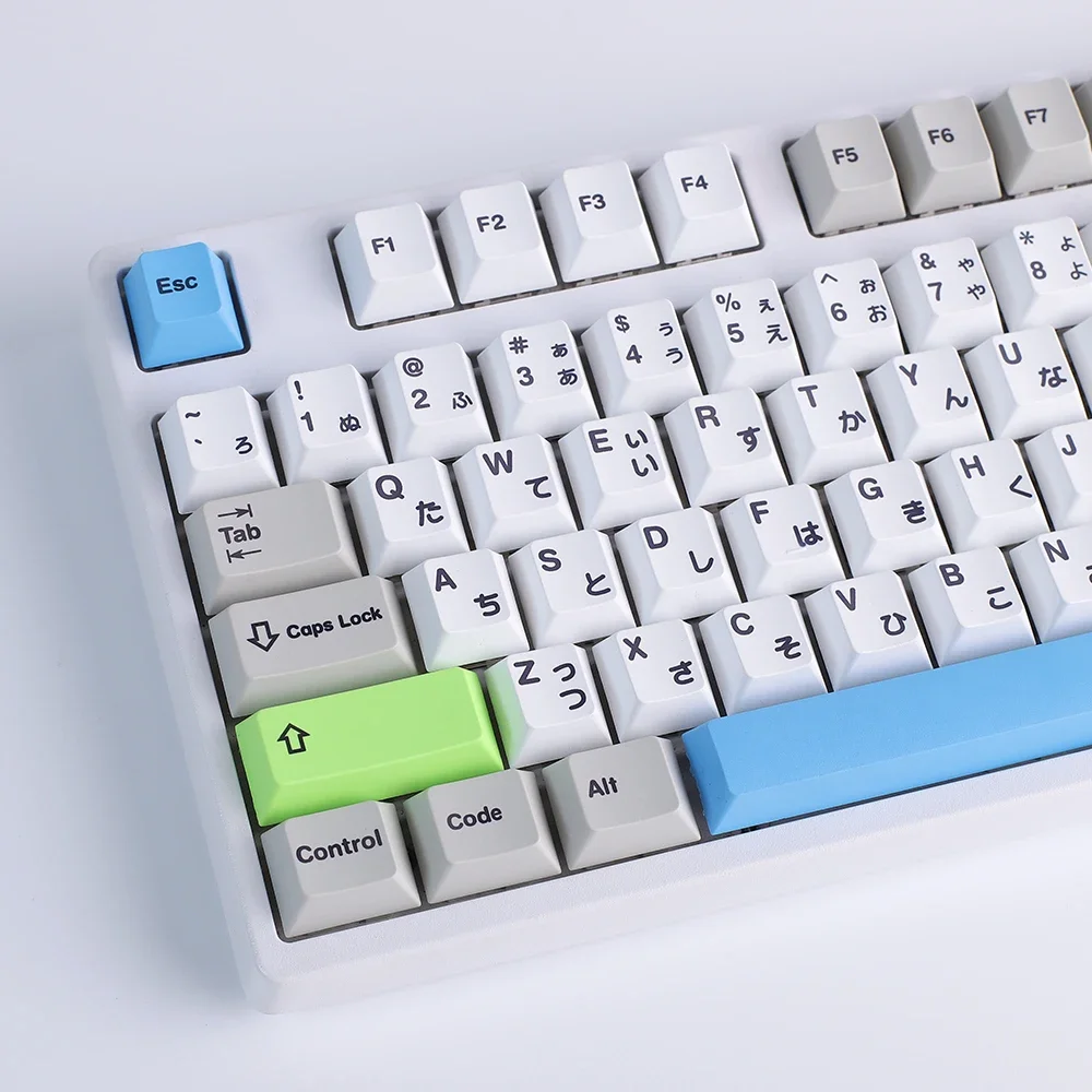 

192 key full set of PBT original highly sublimated keycaps GMK modern simple wind gray white black blackout keycaps