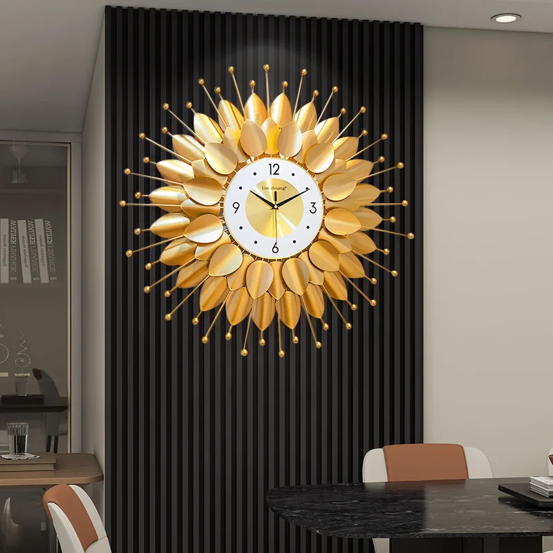 

Large Aesthetic Wall Clocks Art Mural Mechanism Luxury Restaurant Wall Watch Fashion Creative Horloge Murale Home Decoration