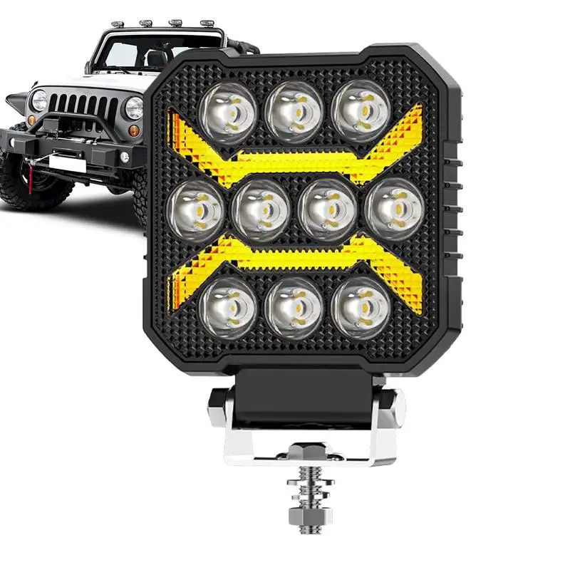 LED Off Road Lights Waterproof 1700LM Tractor Lights 17W Multipurpose Driving Lights Auto Work Light For Trucks Tractors