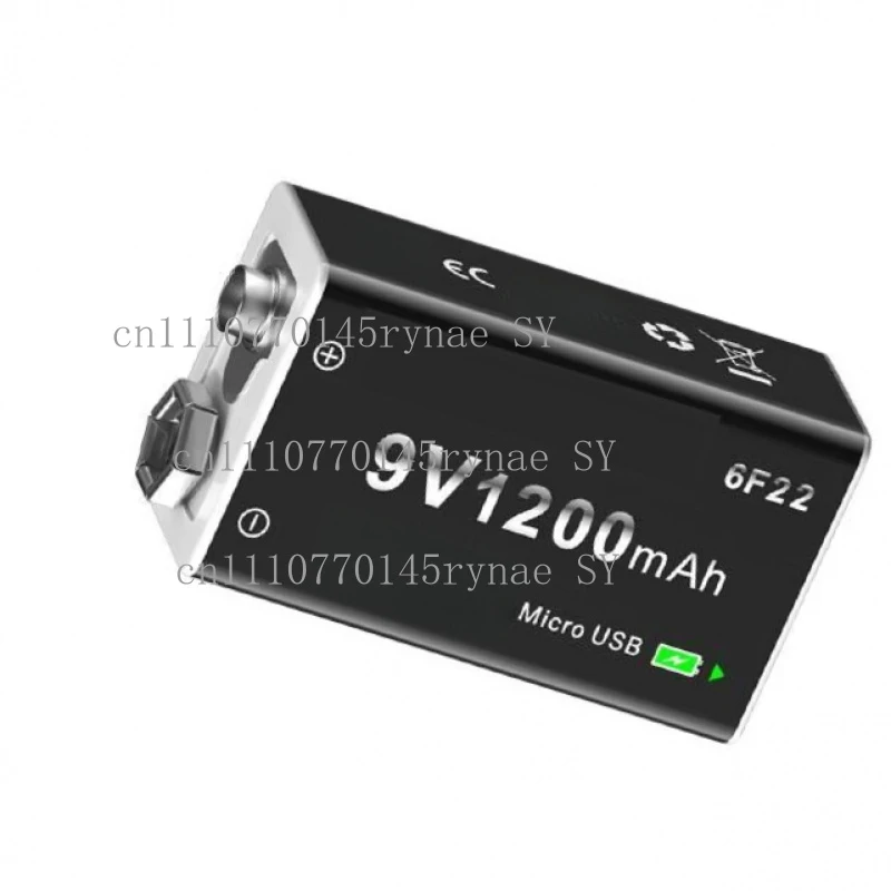 

Аккумулятор 9В 1200мАч 6F22 с зарядкой через Micro USB для металлоискателя, микрофона, игрушек, мультиметра
