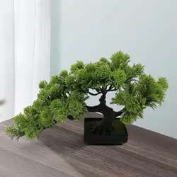 Small Artificial Bonsai Tree Simulation Potted Desktop Display Tree for Windowsill Bedroom Table
