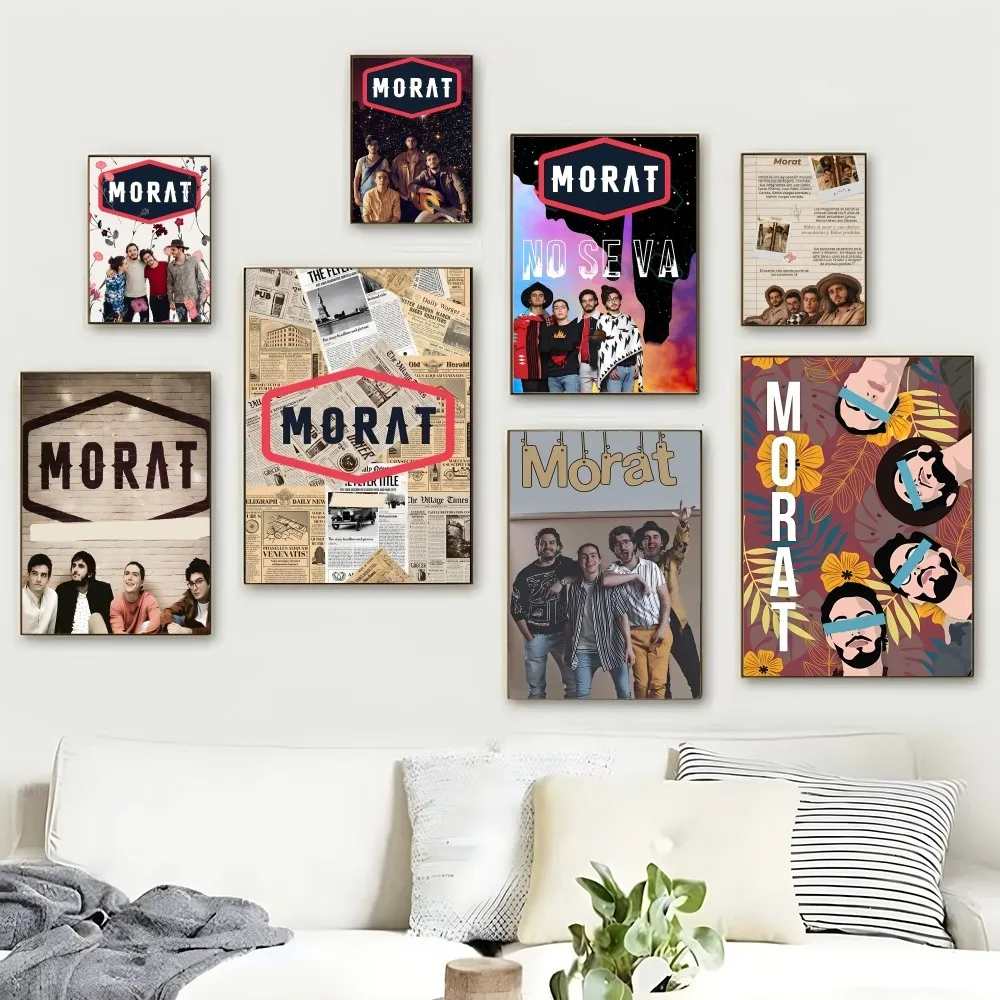 

Morat Good Quality Poster Self-adhesive Art Poster Retro Kraft Paper Sticker DIY Room Bar Cafe Vintage Decorative