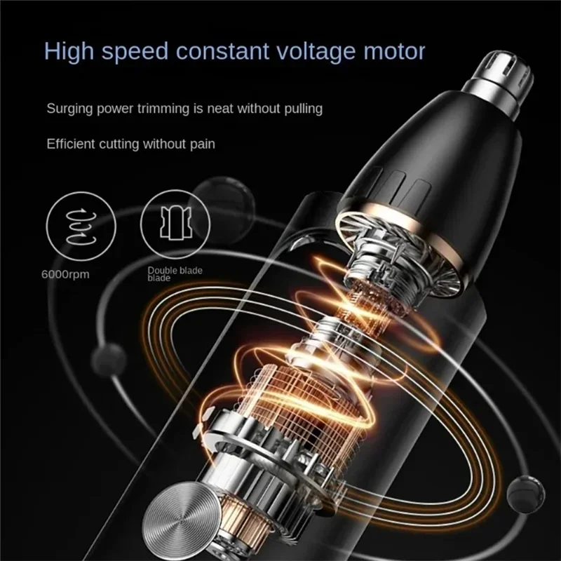 LITE-электрический триммер для волос в носу для мужчин и женщин, доступен с малошумной портативной перезаряжаемой электрической машинкой для стрижки волос в носу
