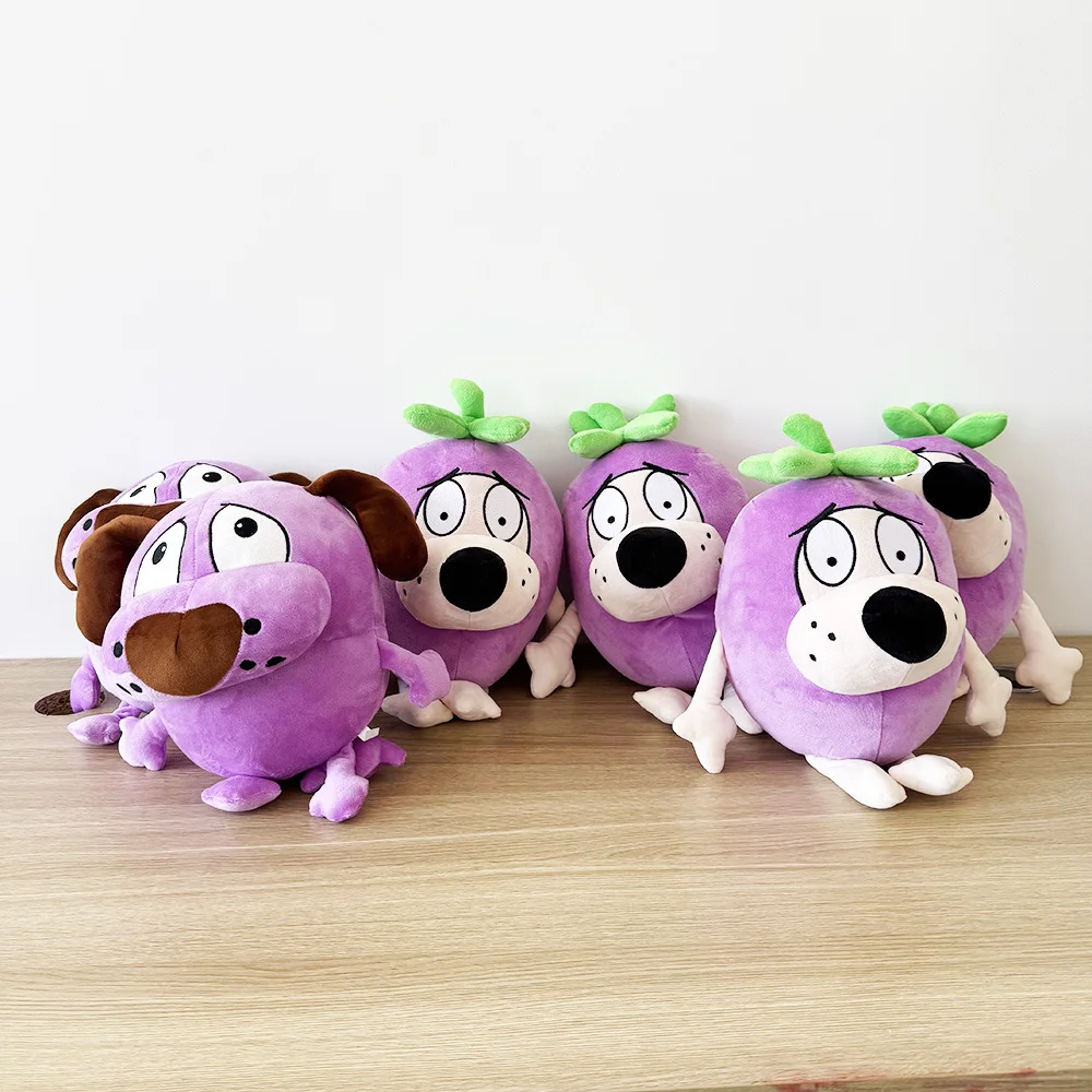 สุนัขสีม่วงน่ารัก Kawaii Plush Spot สุนัขของเล่นตุ๊กตาสัตว์ของเล่นตุ๊กตาวันเกิดของขวัญวันฮาโลวีนคริสต์มาส