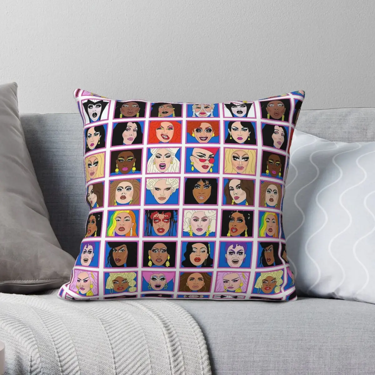 

RuPaul's Drag Race Winners 2021 Pillowcase Polyester Linen Velvet Creative Zip Decorative Home Cushion Case
