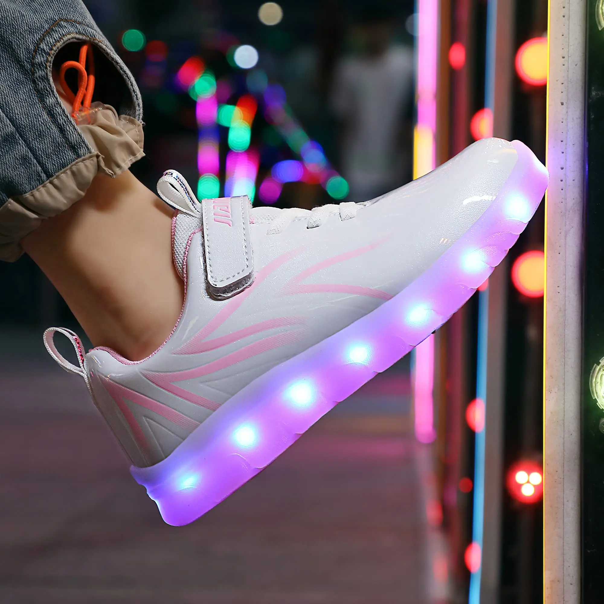 

YUNICUS Fall Children'S Breathable Mesh Shoes Led Children'S Light-Emitting Shoes Baby Girls Light-Emitting Sneakers Boys Light