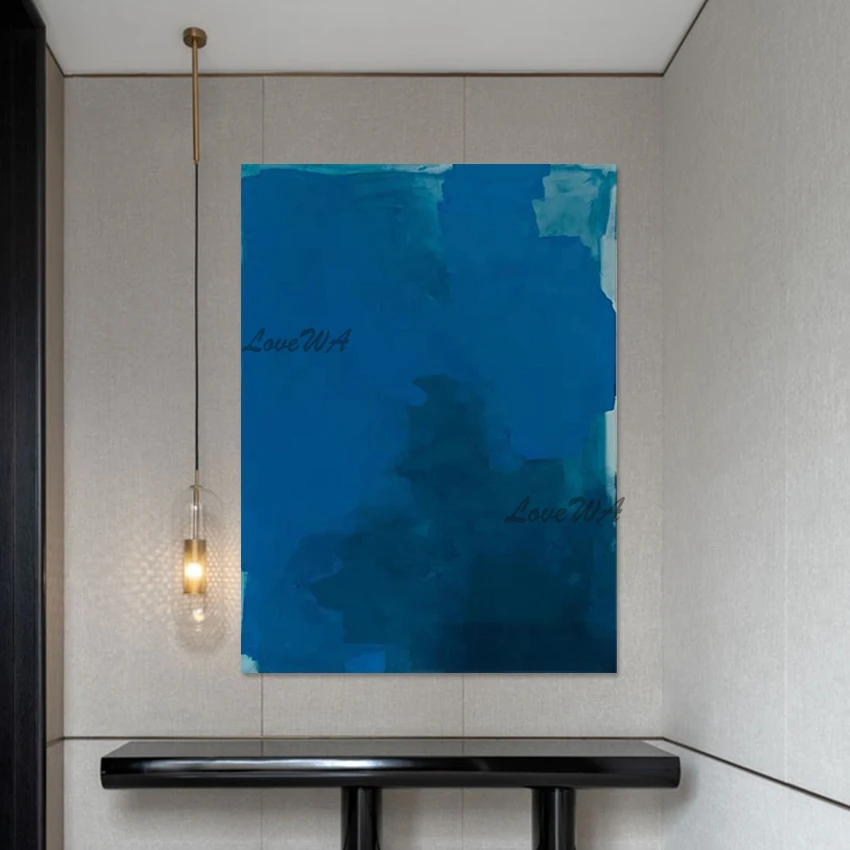 

Hotel Decorative Wall Art Abstract Blue Acrylic Design Contemporary Painting Canvas No Framed Wholesale Of 3D Picture Artwork