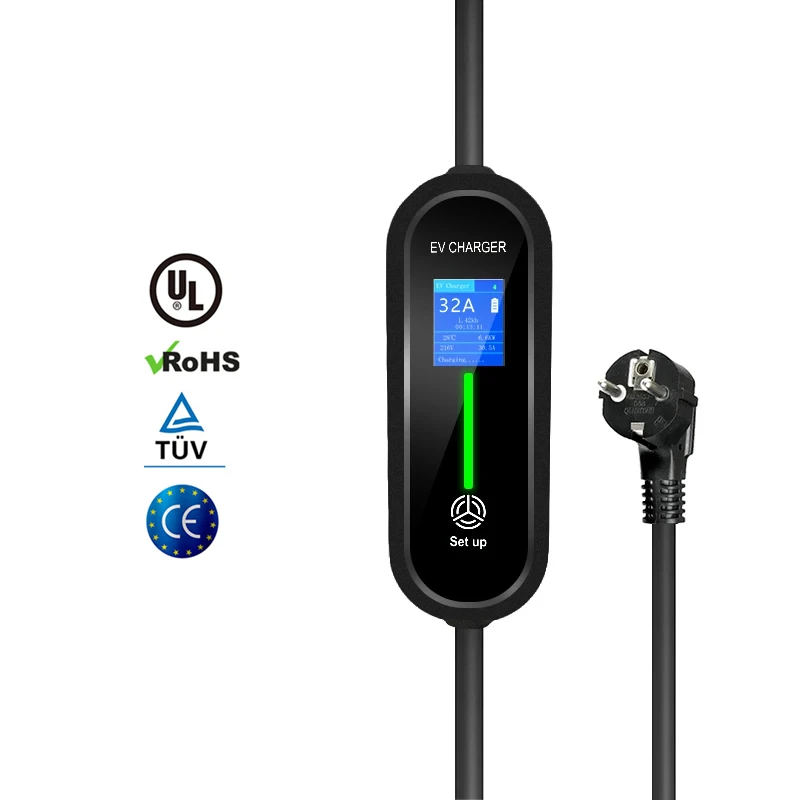 New Portable EV Charger Type 2 Type 1 GBT 3.6KW 16A EV Charging Cable IEC62196-2 SAE J1772 Electric Car Charger Wallbox EVSE