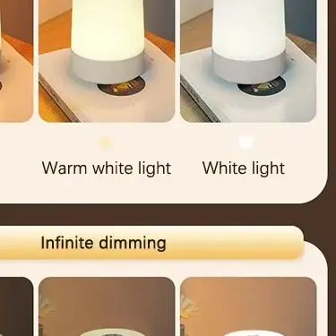 

Home Decor Night Lamp with Multi-Color Touch; USB Chargeable Ambient Light for Bedroom; Child-Appropriate Bedside Lamp