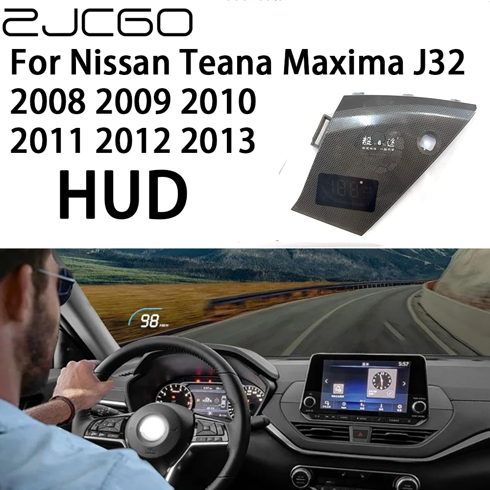 ZJCGO Auto HUD Display Car Projector Alarm Head Up Display Speedometer Windshield for Nissan Teana Maxima J32 2008~2013