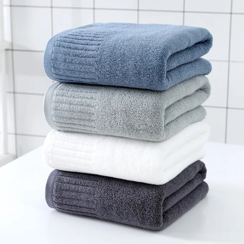 Cotton Plain Bath Towel Home Adult 70x140cm Thick Soft Absorbent Hotel Spa Towel Household Face Towel Free Shipping