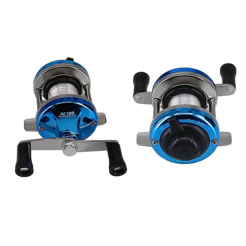 2024 Mini Fishing Reel Winter Fishing Double Rocker Arm Metal,Main Belt Line