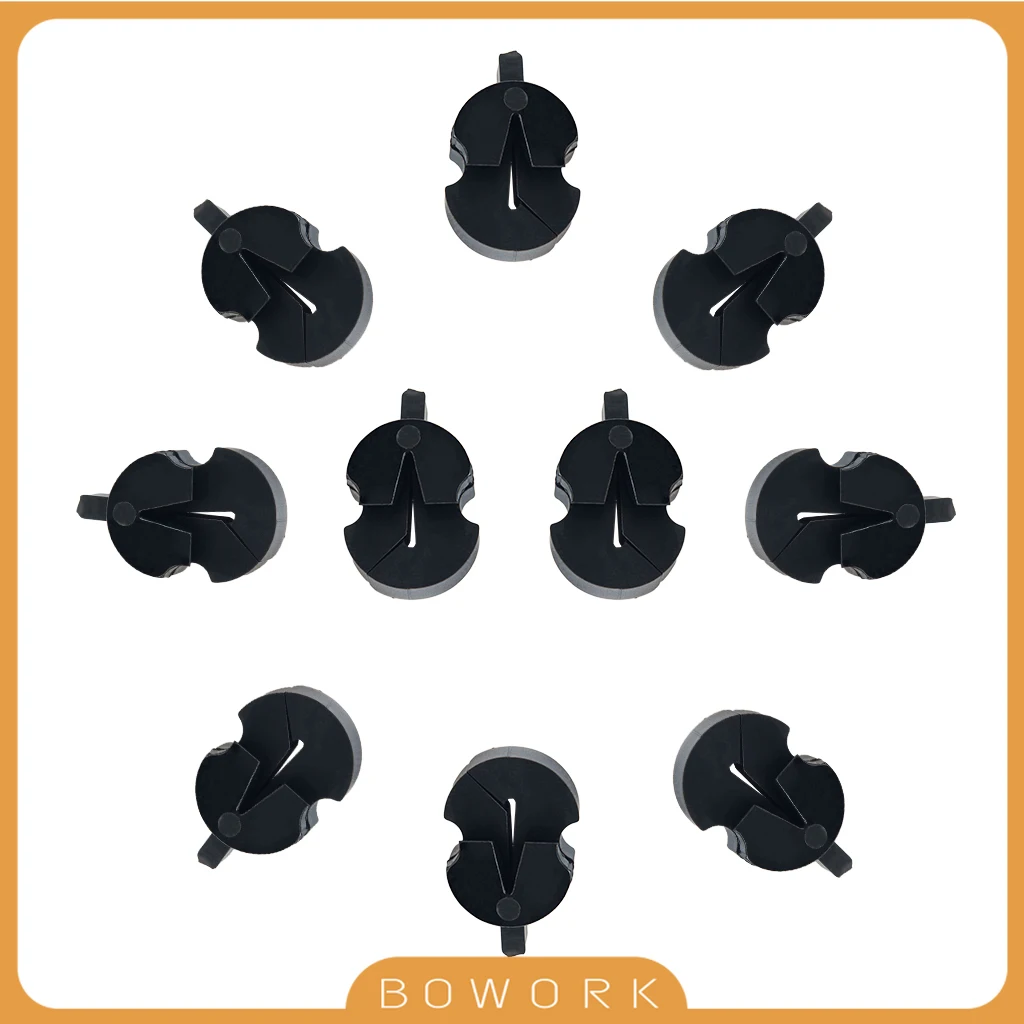 

10PCS Orchestra Mutes Tourte Style Rubber Violin Mute Faster Remove For Orchestral Violinist Players Fiddle & Viola Accessories