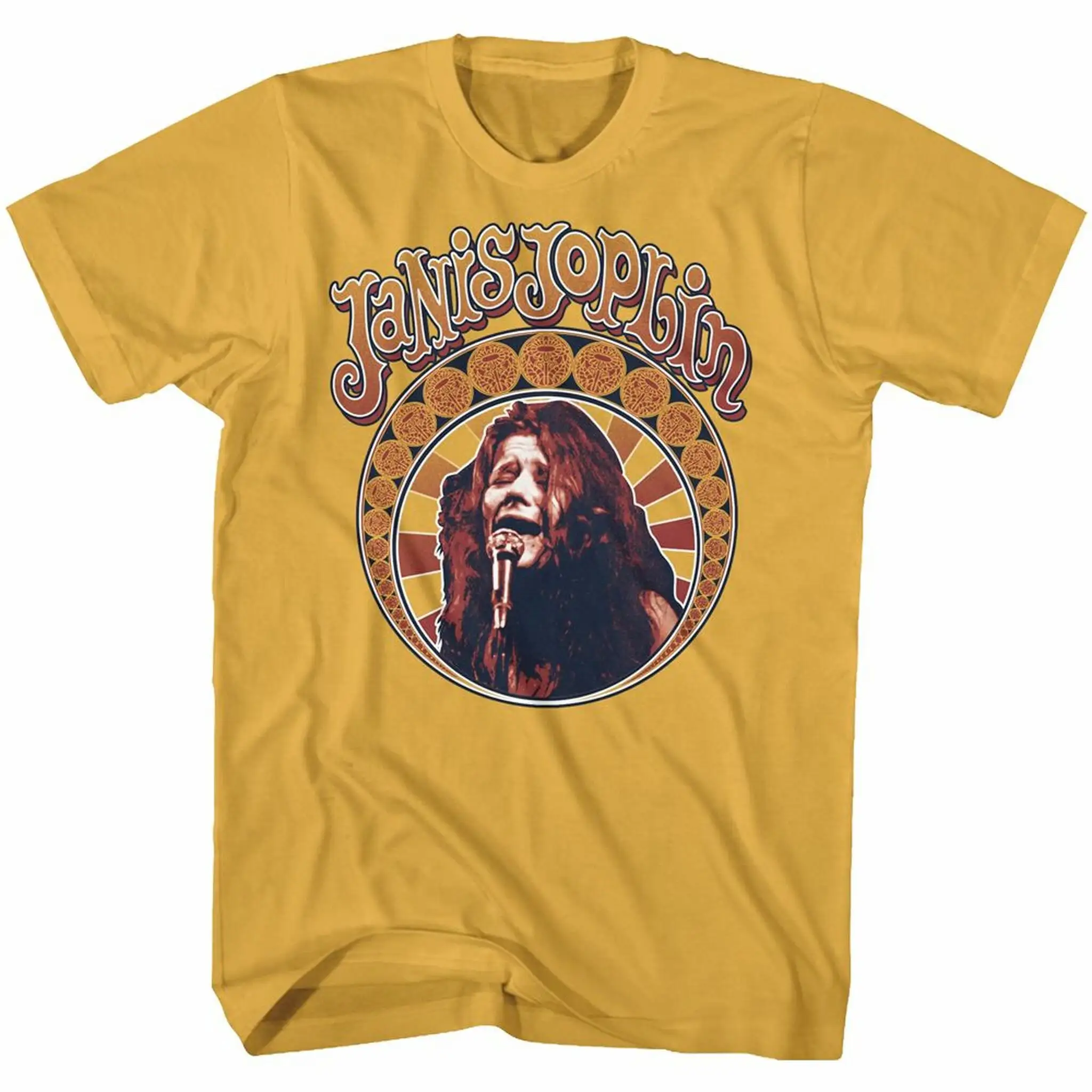 Janis Joplin Nouveau Circle Ginger Adult T Shirt