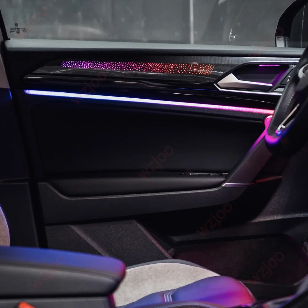 64 Colors LED Ambient Light Set For Volkswagen VW TAYRON 2019-2022 2023-2024 Decorative LED Atmosphere Lamp illuminated Panel