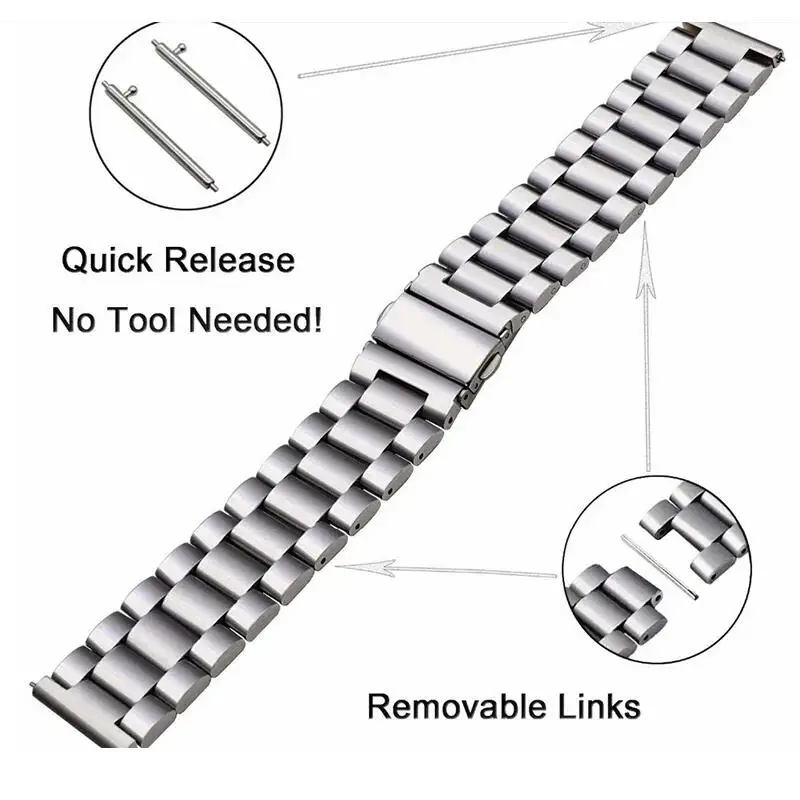 18 20 22 مللي متر الفولاذ المقاوم للصدأ حزام الساعات ل Garmin Forerunner 255 265 255S 265S الموسيقى معصمه ل Garmin Venu 3 2 3S 2S سوار