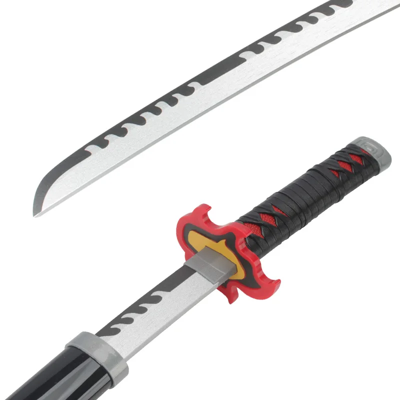 Demon Slayer Katana 60cm/23.6in Drewniany miecz do odgrywania ról Ognisty Bóg Tanjiro Rekwizyty kostiumowe na Halloween
