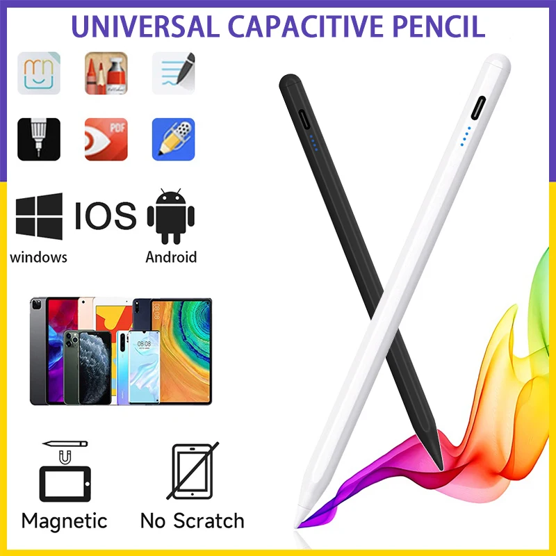 

【Fast Ship】Universal Stylus Pen Capacitive Pencil Stylus for IOS and Android Tablets Phones Magnetic Palm Rejection