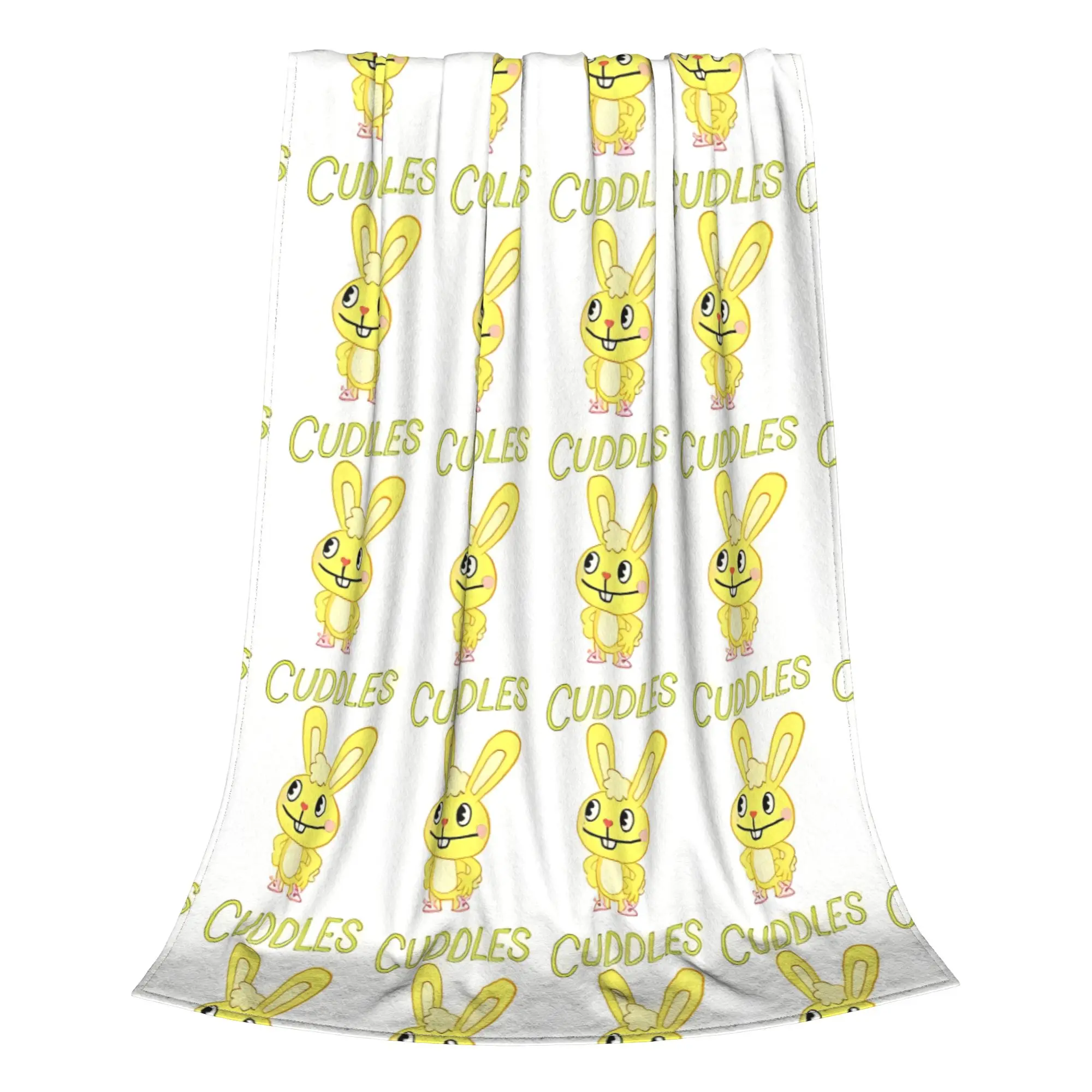 1PC Home Cute Room Decor Whimsical Hare Character  Blanket Throw Blanket Happy Tree Friends Novelty Warm Blanket All Season