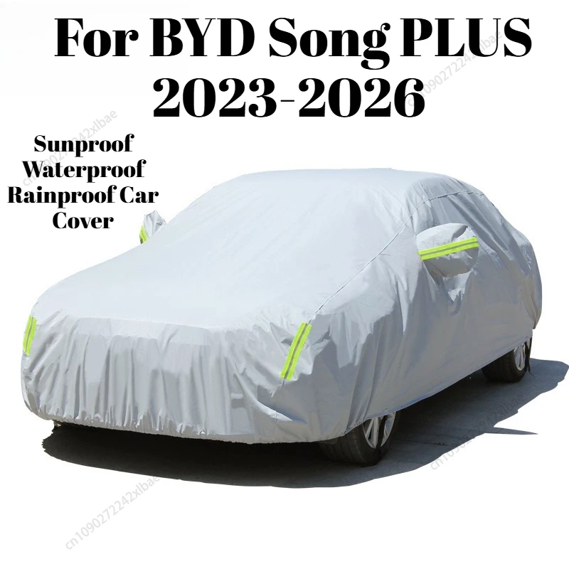 

For BYD Song PLUS 2023-2026 Full Car Cover All Season Thick Cotton Waterproof Hailproof Sunshade Protective Cover Car Covers