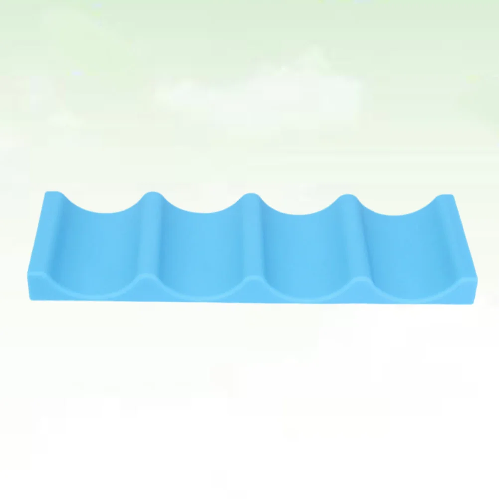 

2 pcs Beer Bottle Mat Silicone Beverage Storage Shelf For Fridge Pantry Cabinet Garage Can Rack Organizer Holder Blue